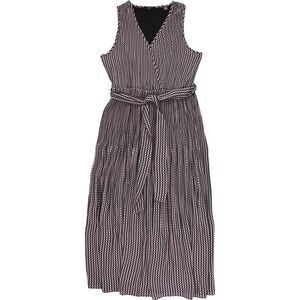 T Tahari Womens Printed Faux Wrap Midi Fit & Flare Dress, NWT